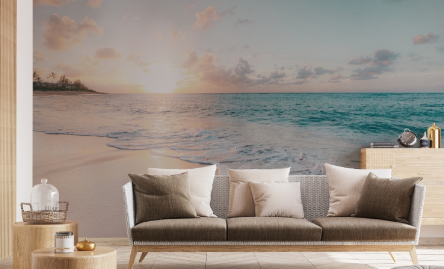 Fototapete Strand und Meer im Wohnzimmer